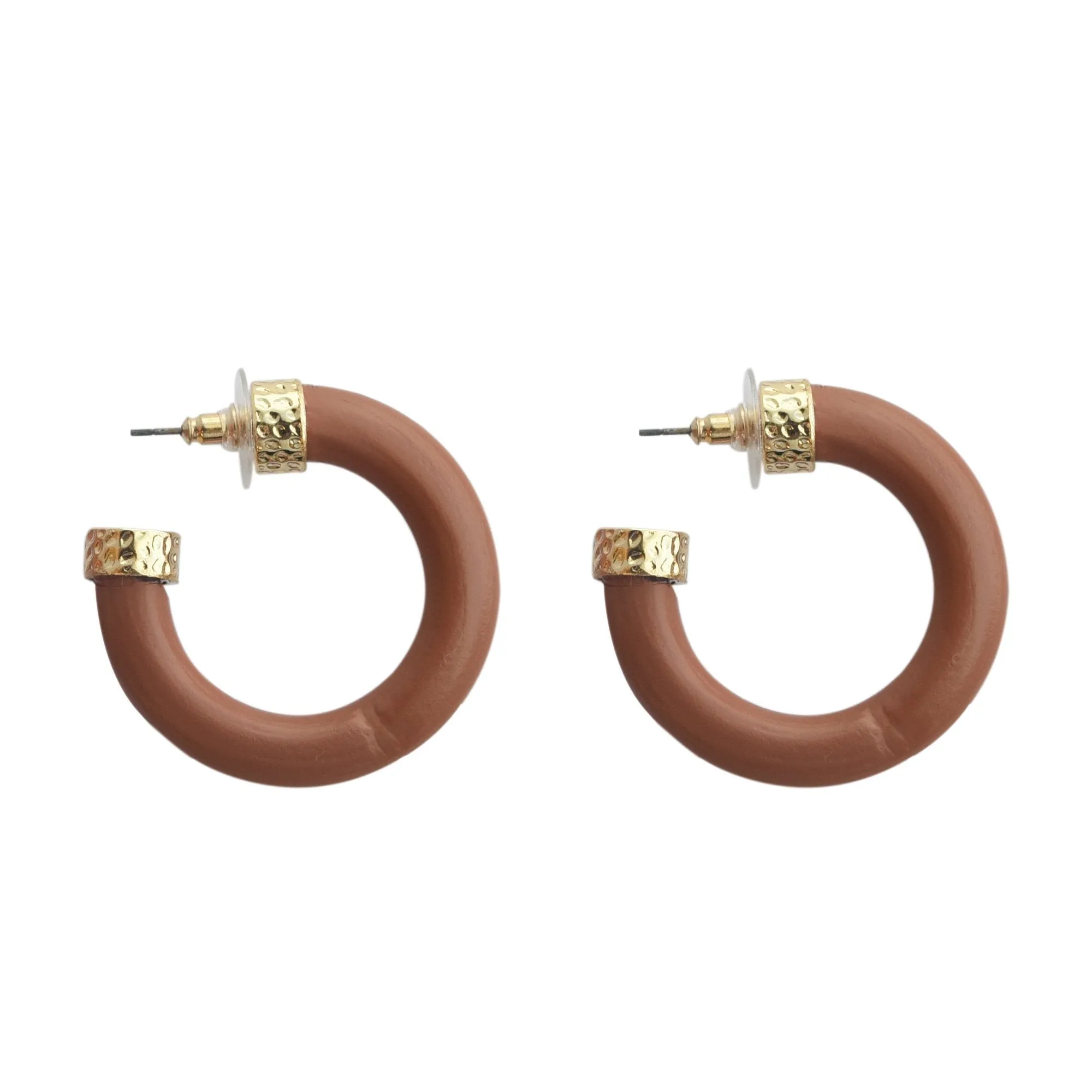 Wood Hoop Earrings