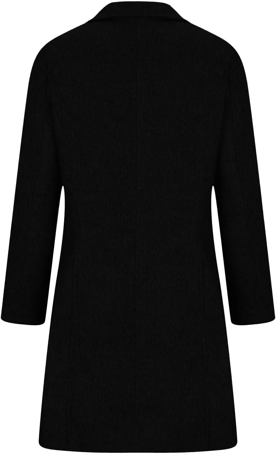 Wool Peacoats for Women 2024 Casual Single Breasted Mid-Length Jackets Coat Fall Winter Lapel Neck Windbreaker Trench Coats