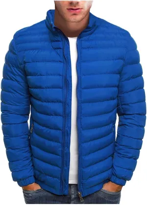 Ymosrh Men's Down Jacket Winter Lightweight Puffer Jacket Warm Insulated Windproof Quilted Coat Jacket, M-2XL