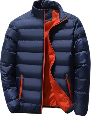 Ymosrh Men's Down Jackets Puffer Jacket Lightweight Warm Winter Coats Windproof Insulated Jacket Mens, L-5XL