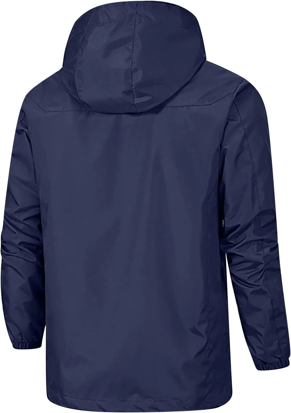 Ymosrh Men's Rain Coat Jackets Lightweight Nylon Windbreaker Wind & Water Resistant Jacket, XL-5XL