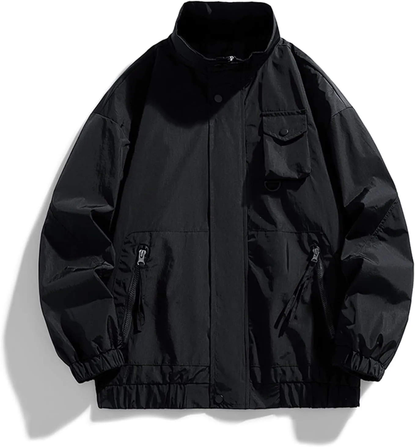 Ymosrh Men's Rain Jackets Waterproof Jackets with Hood Raincoat Lightweight Windbreaker Outdoors Suits Jacket, M-5XL